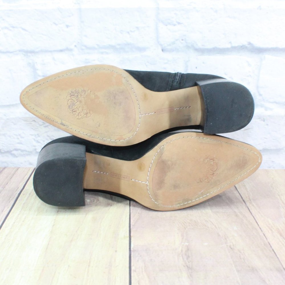 Vince Camuto Kathrina Black Suede Side Zip Ankle Heeled Boots Size 7.5 M - Picture 10 of 10